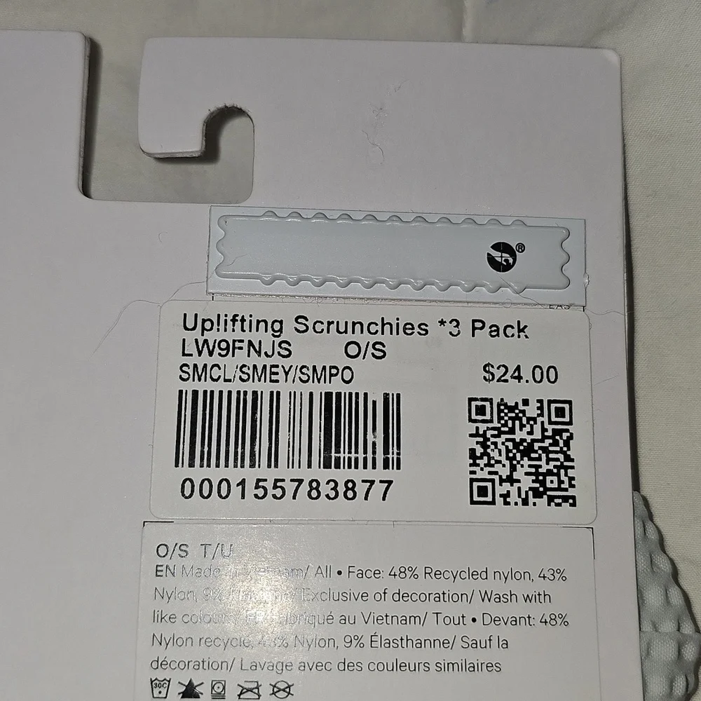 Lululemon Uplifting Scrunchies, 3pack! Rare! SMCL/SMEY/SMPO!